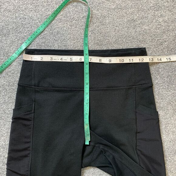Fabletics Powerhold Shorts Womens XS Extra Small Black Mid Rise Stash Pockets - Picture 4 of 10